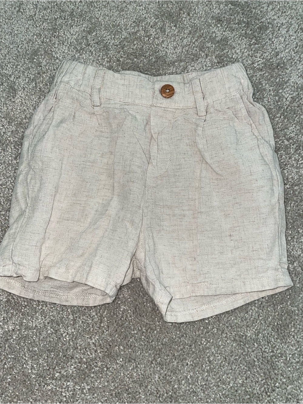 Zara Cream Linen-Blend Women’s Bermuda Shorts